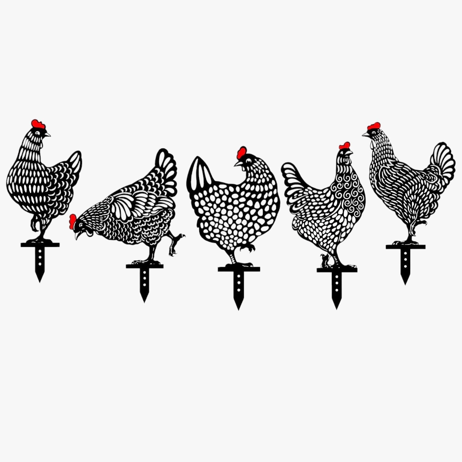 Chicken Pattern Garden Decoration