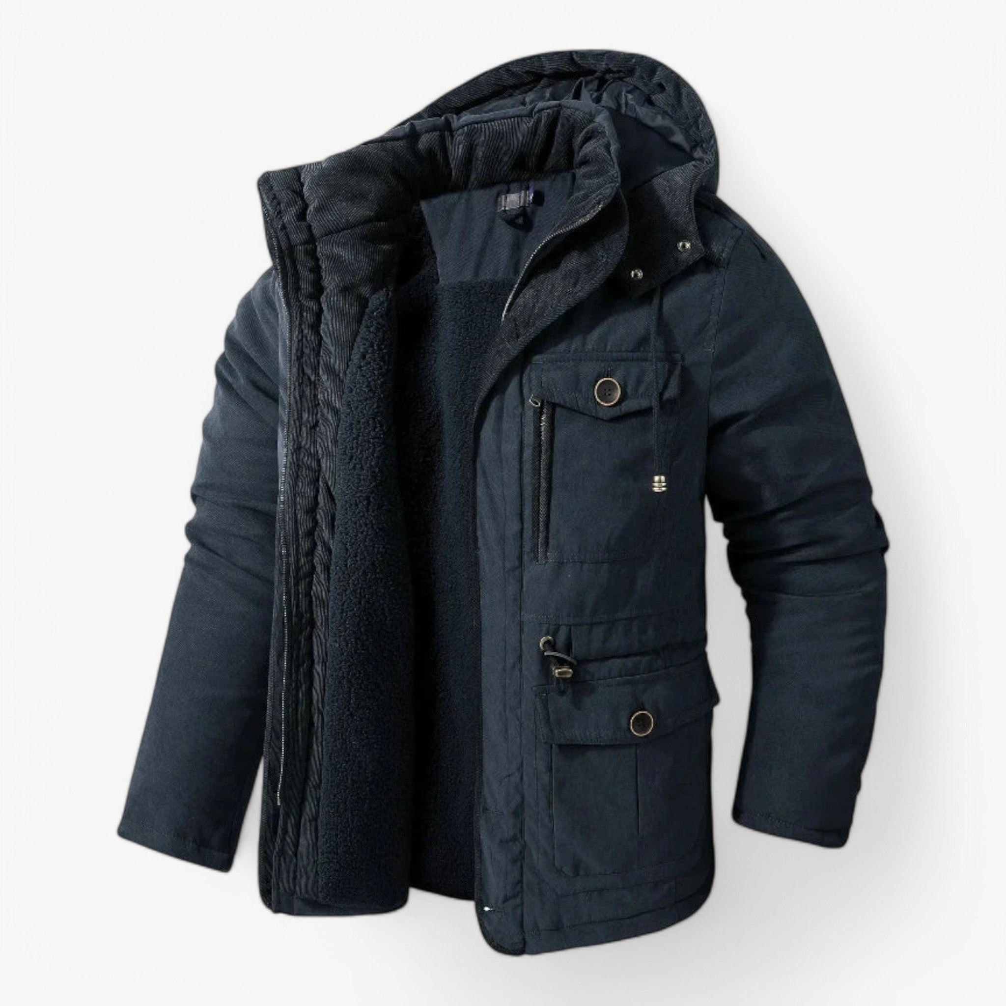 Men's Insulated Winter Jacket with Hood