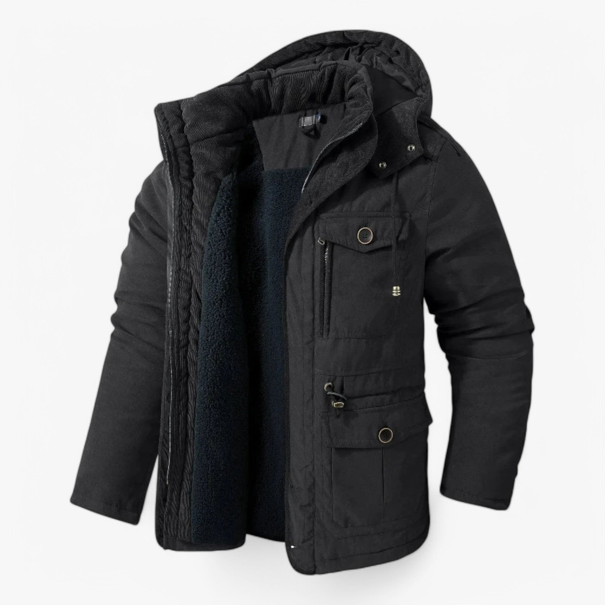 Men's Insulated Winter Jacket with Hood