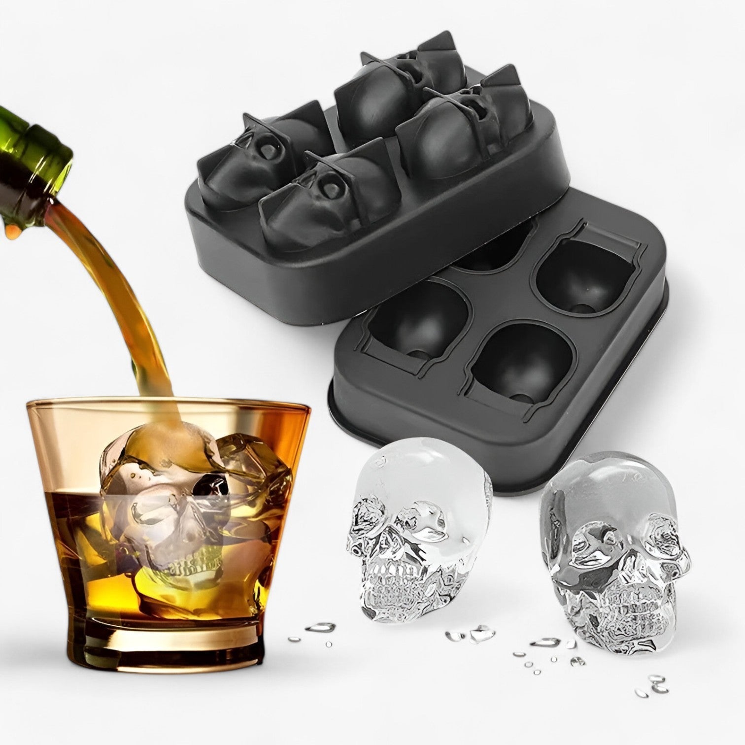 Skull Shape Ice Cube Mold