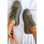 Chunky Platform Sneakers Lace Up Street Style