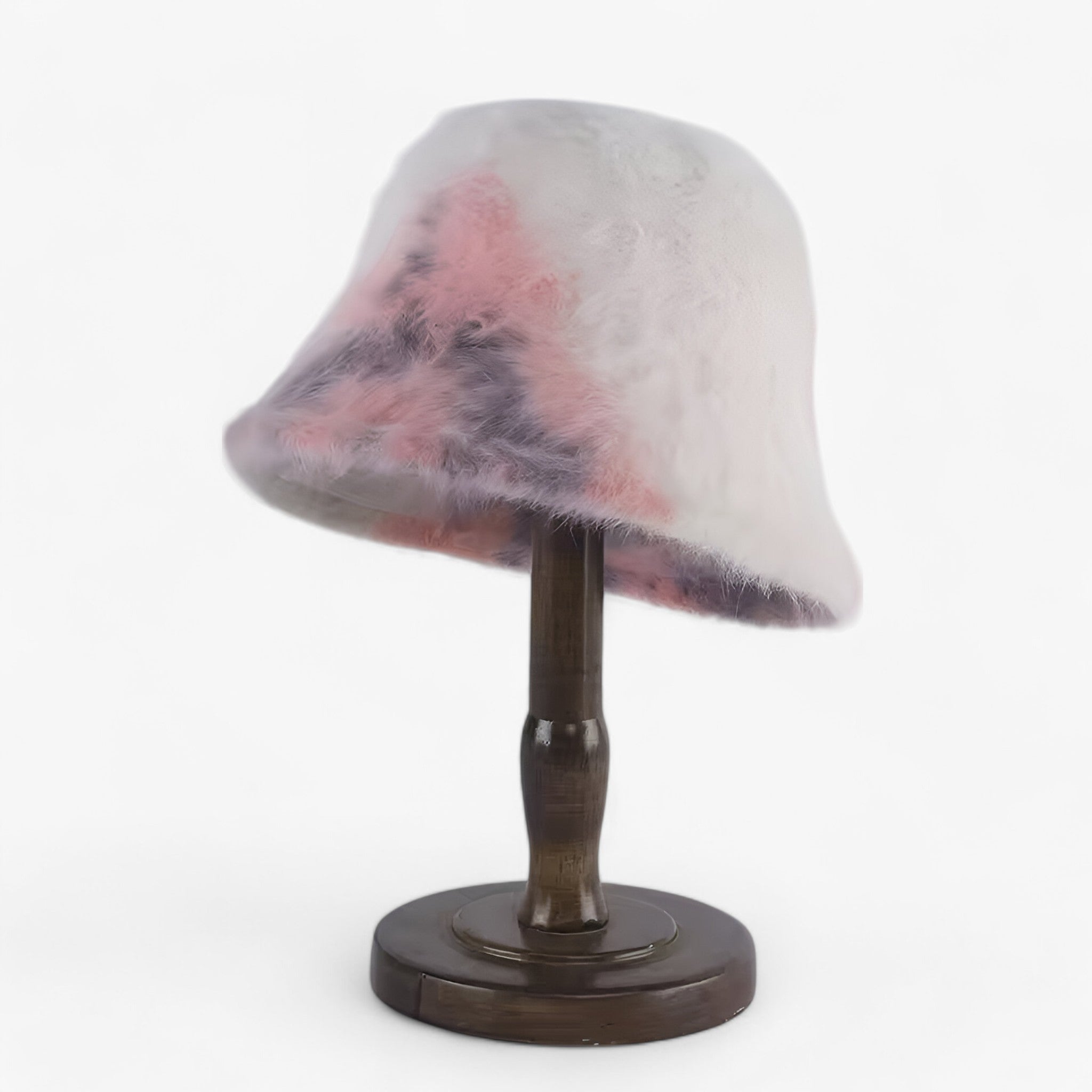 Rabbit-Fur Bucket Hat for Cold Weather
