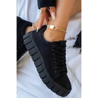 Chunky Platform Sneakers Lace Up Street Style