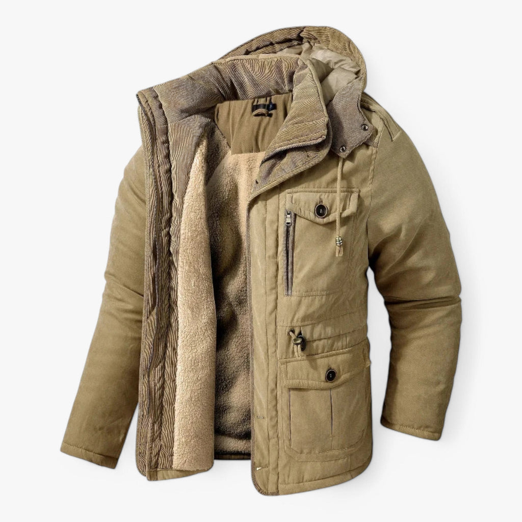 Men's Insulated Winter Jacket with Hood