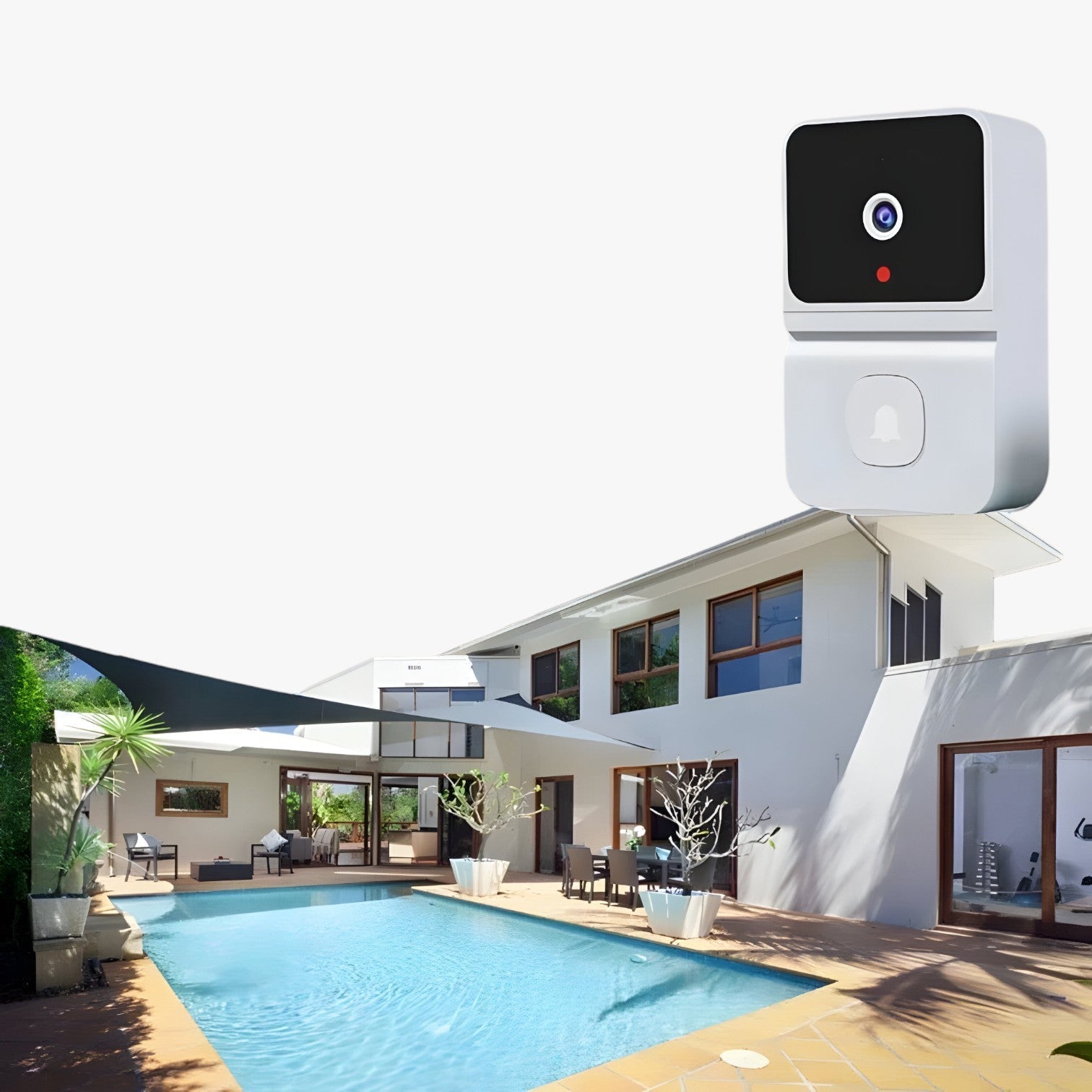 Slim WiFi Video Doorbell with Two Way Intercom