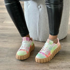 Chunky Platform Sneakers Lace Up Street Style