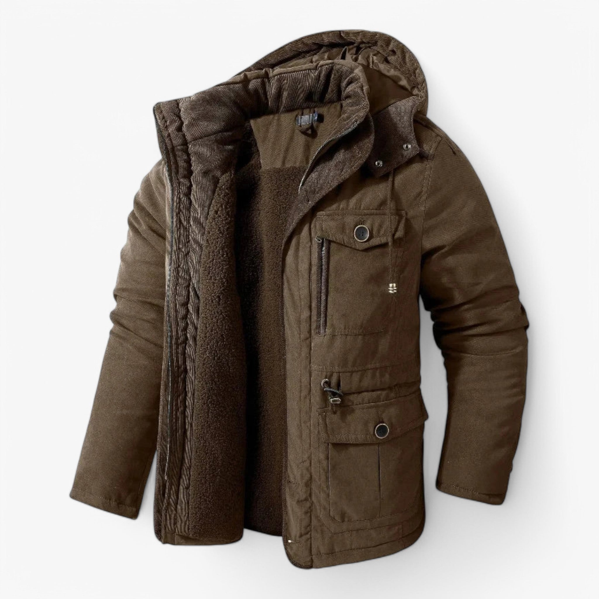 Men's Insulated Winter Jacket with Hood