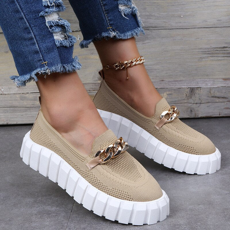Chunky Platform Sneakers Lace Up Street Style