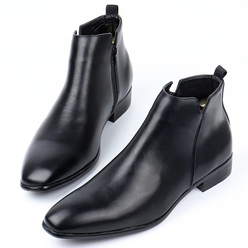 Men’s Genuine Leather Classic Boots with Slip-Resistant Sole