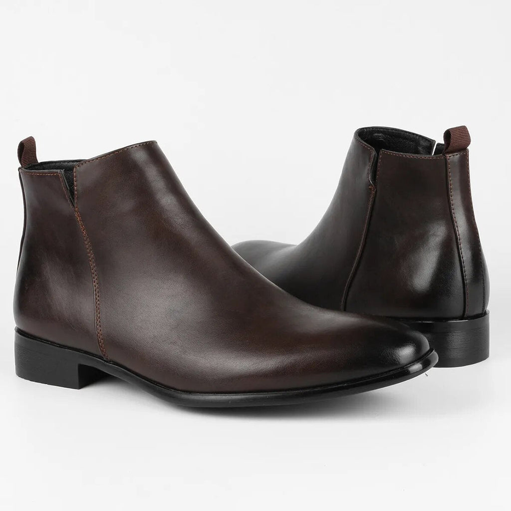 Men’s Genuine Leather Classic Boots with Slip-Resistant Sole
