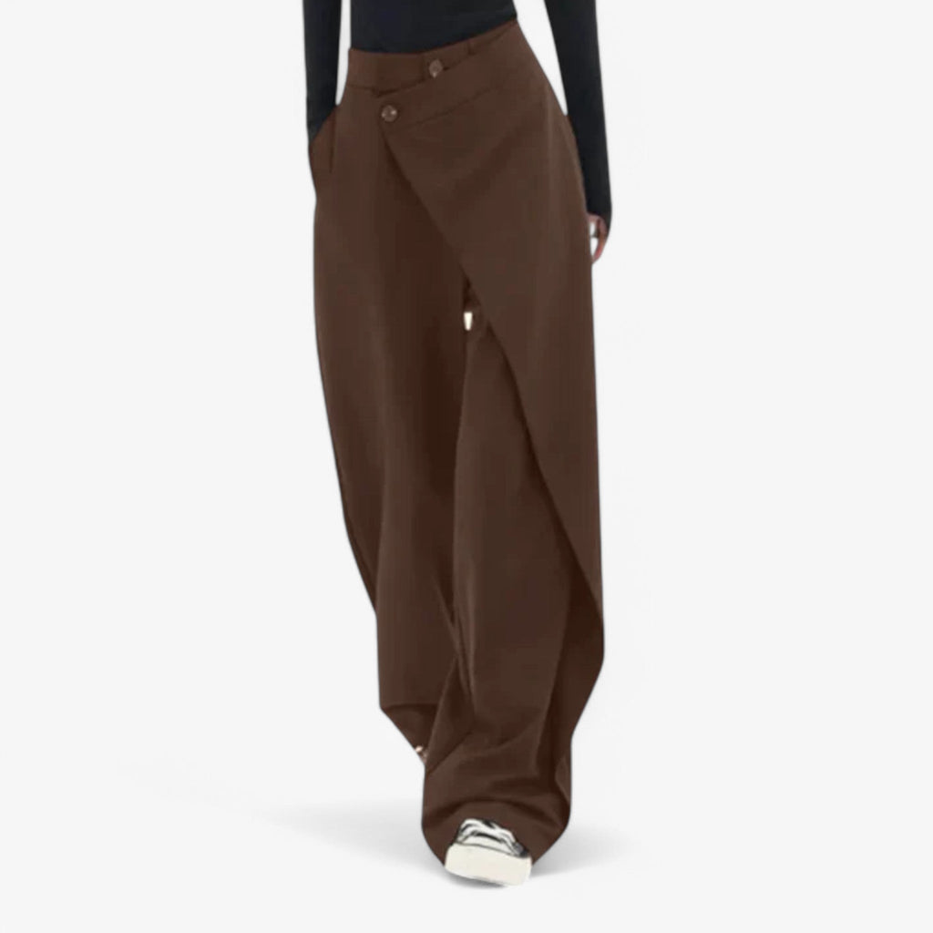 Asymmetric High Waist Trousers