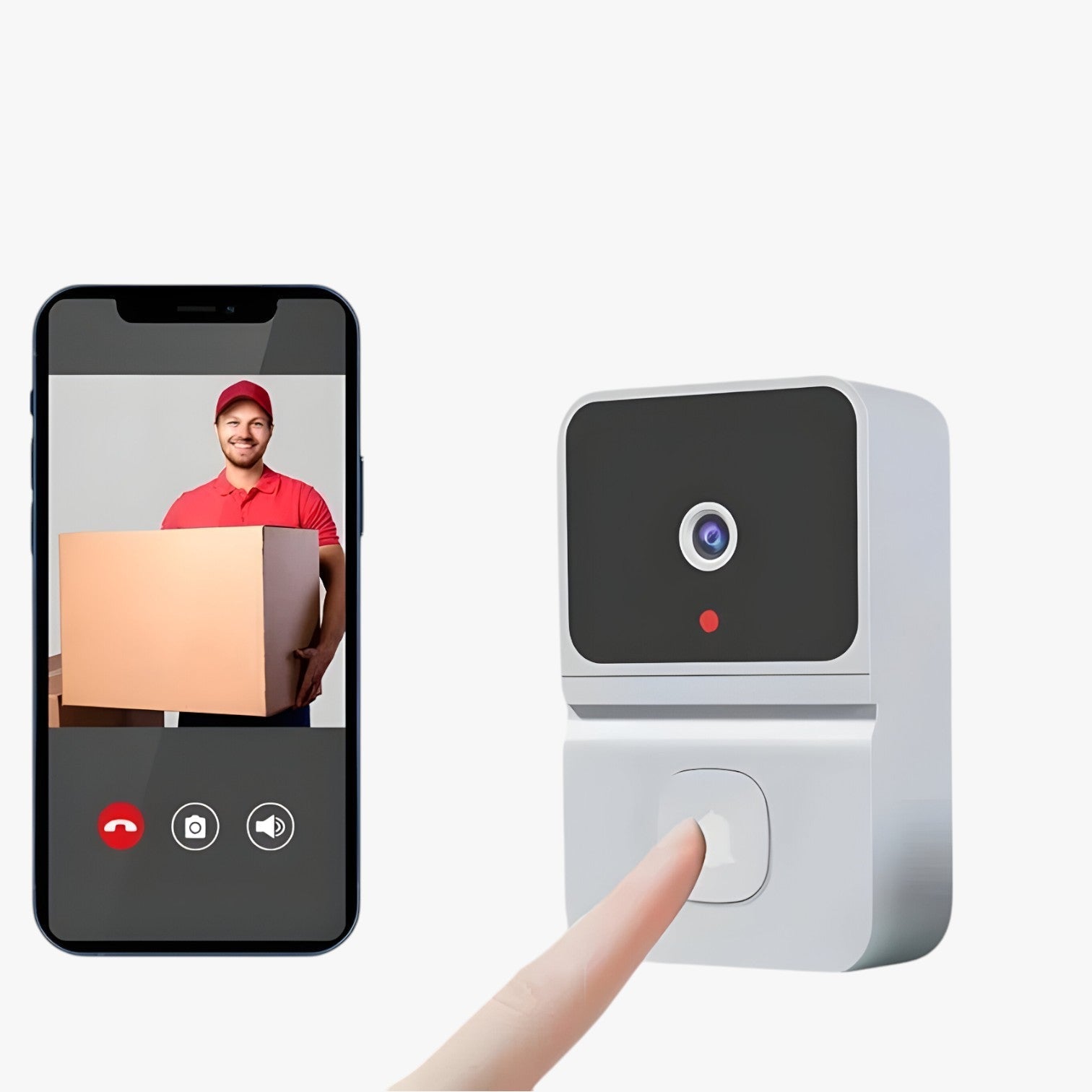 Slim WiFi Video Doorbell with Two Way Intercom