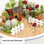 Ladybug Garden Stakes Set