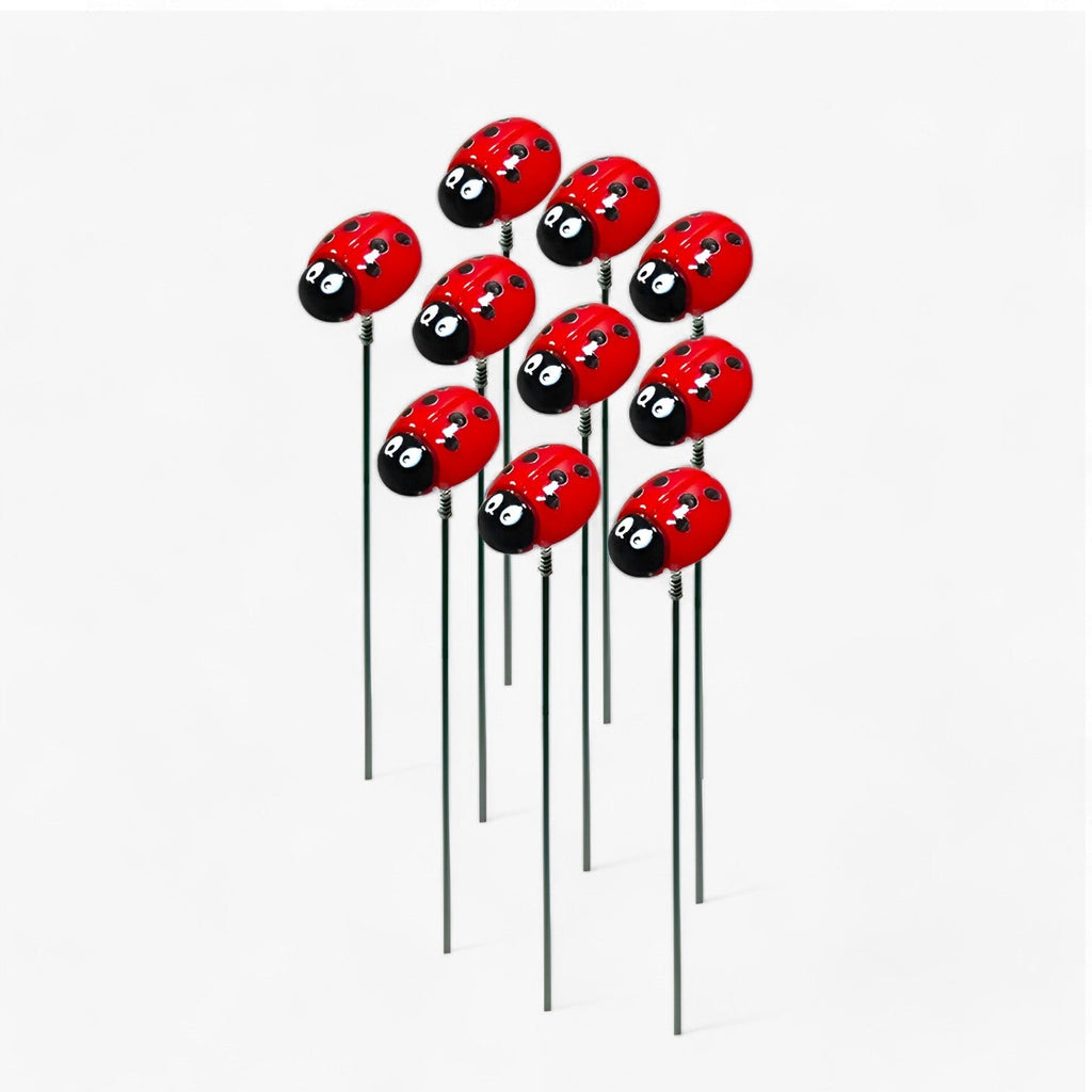 Ladybug Garden Stakes Set