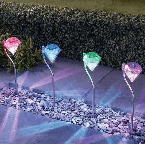 Diamond Shaped Solar Garden Lights