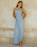 One Shoulder Satin Evening Dress
