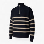 Men’s Half-Zip Striped Sweater
