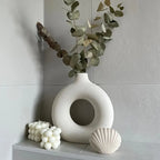 ZenVase Modern Donut Shaped Ceramic Vase