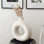 ZenVase Modern Donut Shaped Ceramic Vase