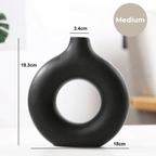ZenVase Modern Donut Shaped Ceramic Vase