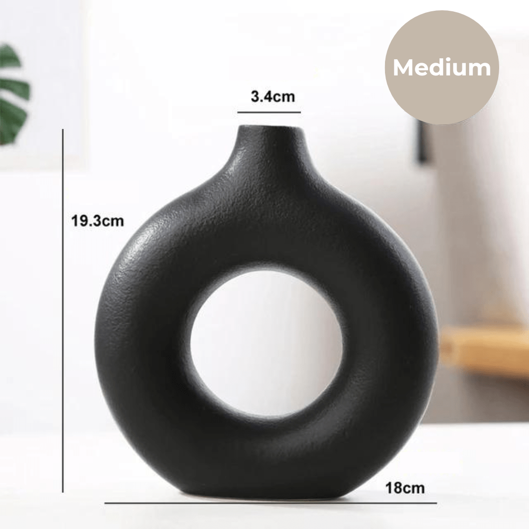 ZenVase Modern Donut Shaped Ceramic Vase