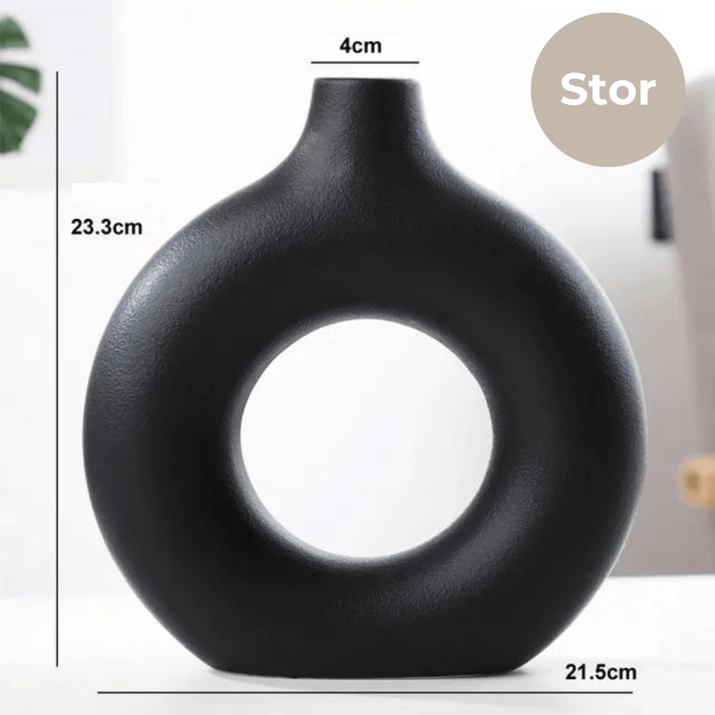 ZenVase Modern Donut Shaped Ceramic Vase
