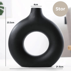 ZenVase Modern Donut Shaped Ceramic Vase