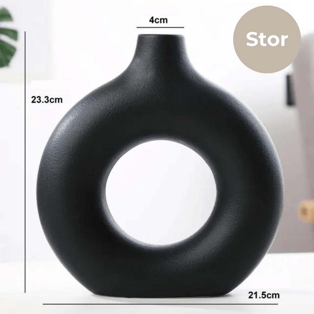 ZenVase Modern Donut Shaped Ceramic Vase