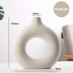 ZenVase Modern Donut Shaped Ceramic Vase