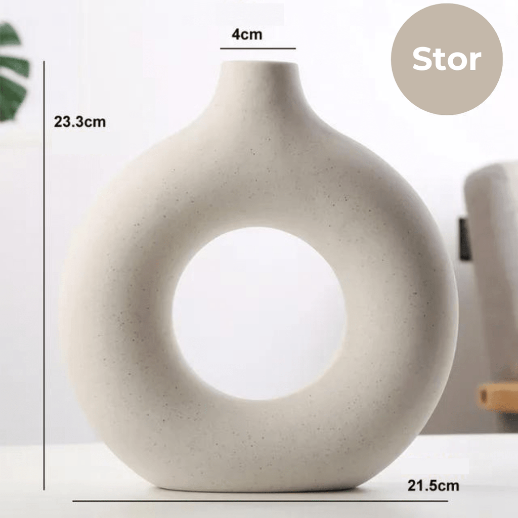 ZenVase Modern Donut Shaped Ceramic Vase