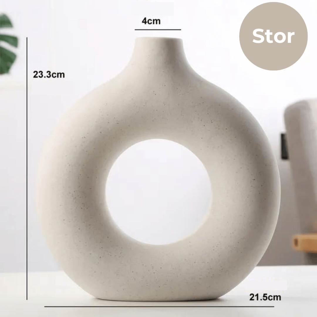 ZenVase Modern Donut Shaped Ceramic Vase