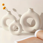 ZenVase Modern Donut Shaped Ceramic Vase