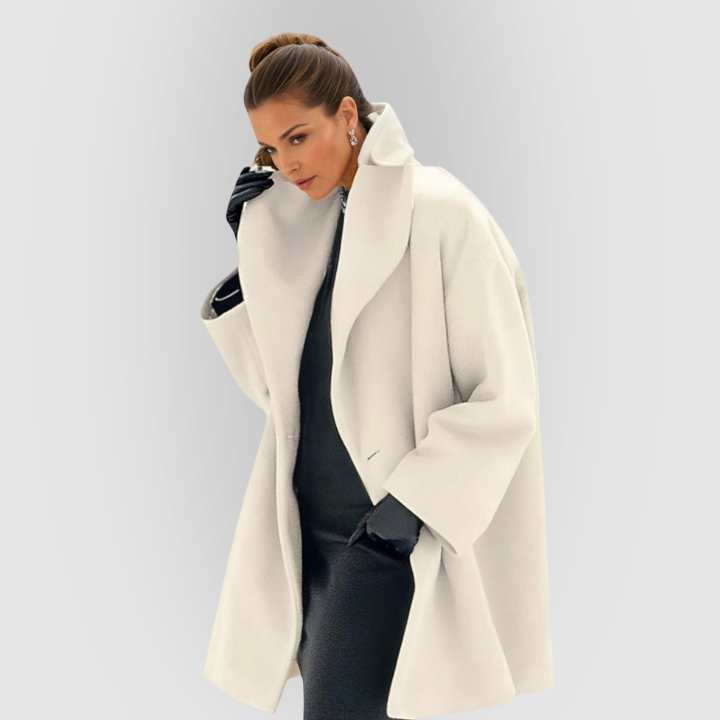 Oversized Coat High Collar Wide Sleeves