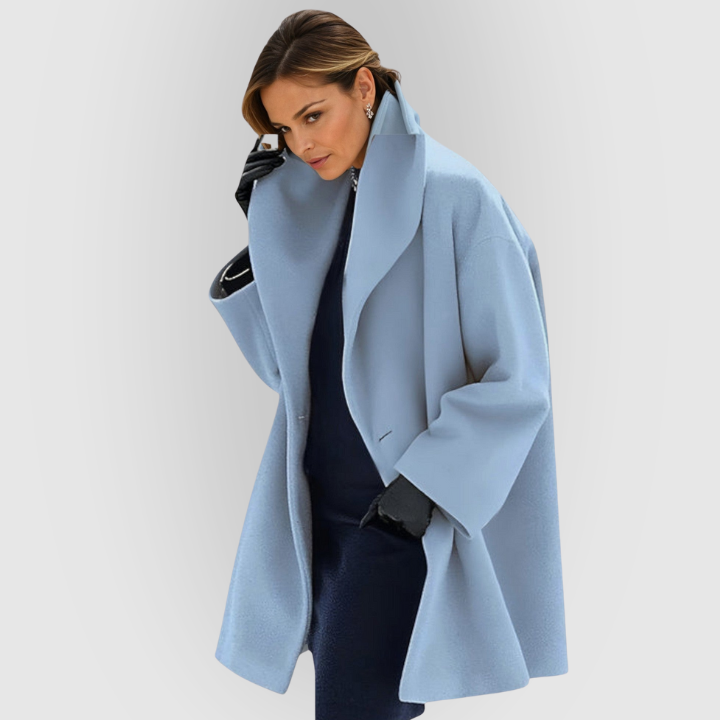 Oversized Coat High Collar Wide Sleeves
