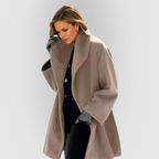 Oversized Coat High Collar Wide Sleeves