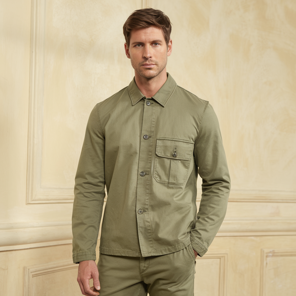 Men’s Bomber Jacket Wind-Resistant Design