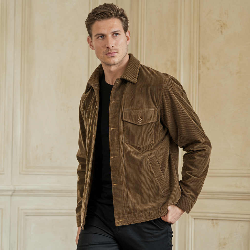 Corduroy Jacket with Vintage Style
