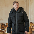Men's Insulated Winter Jacket with Hood