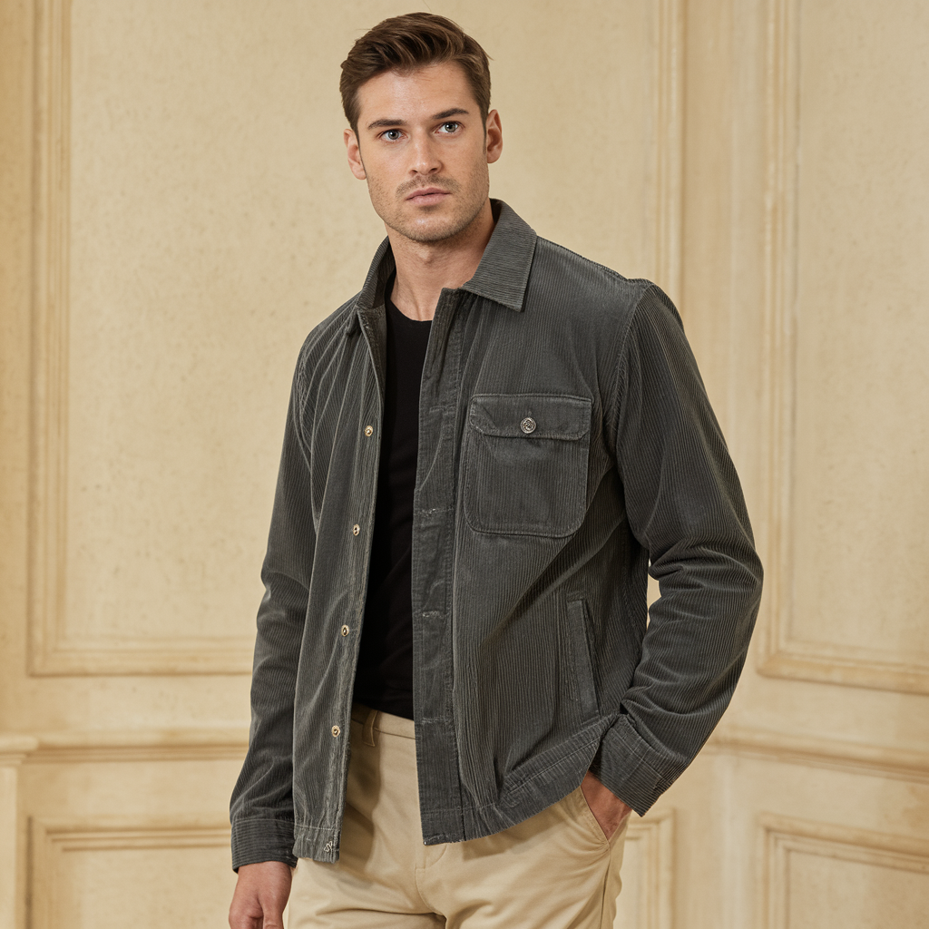 Corduroy Jacket with Vintage Style