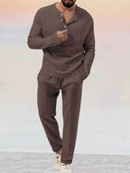 Men Linen Summer Set Lightweight Fit