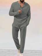 Men Linen Summer Set Lightweight Fit