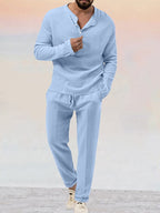 Men Linen Summer Set Lightweight Fit