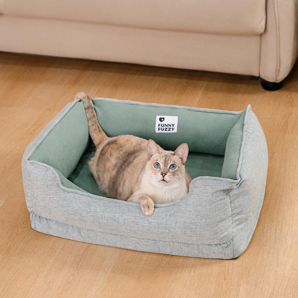 Non Slip Bolster Cat Bed