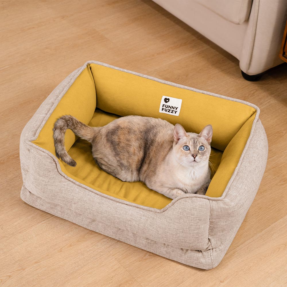 Non Slip Bolster Cat Bed