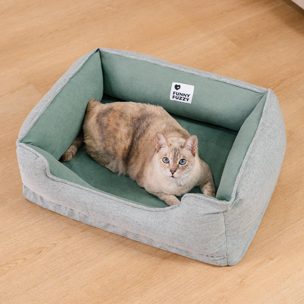 Non Slip Bolster Cat Bed