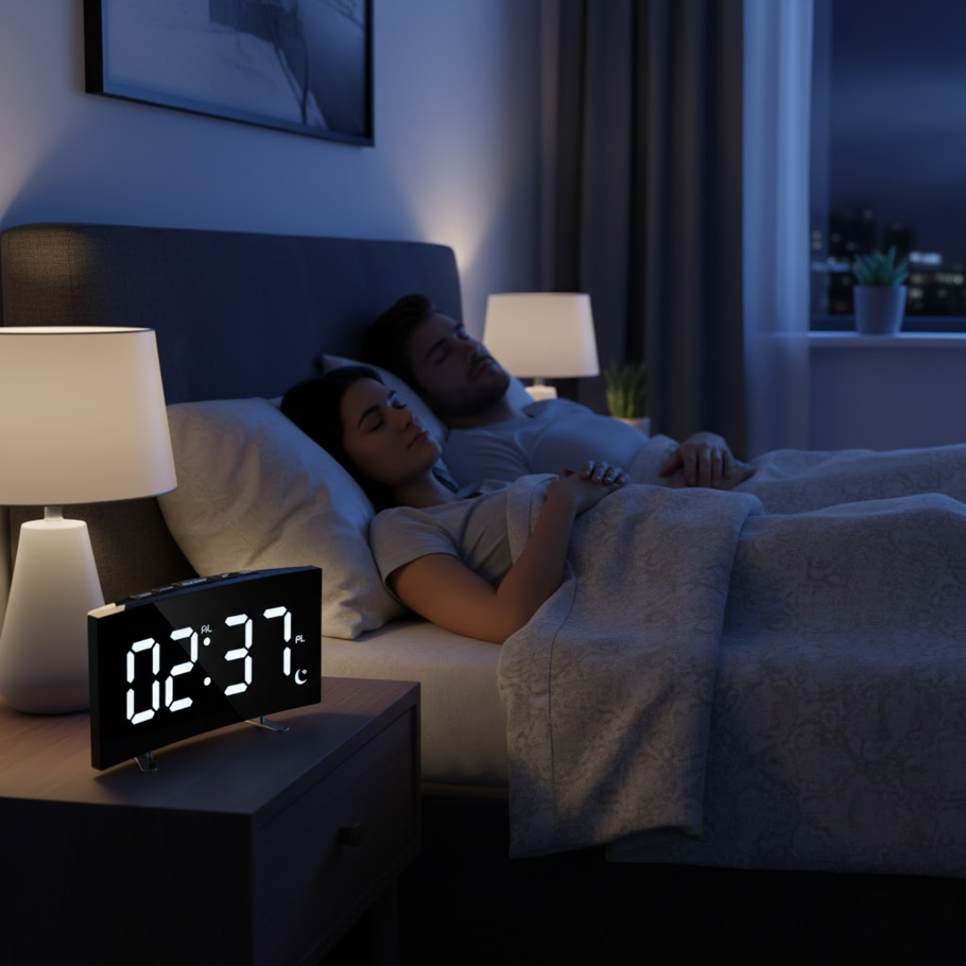 Digital Curved Alarm Clock