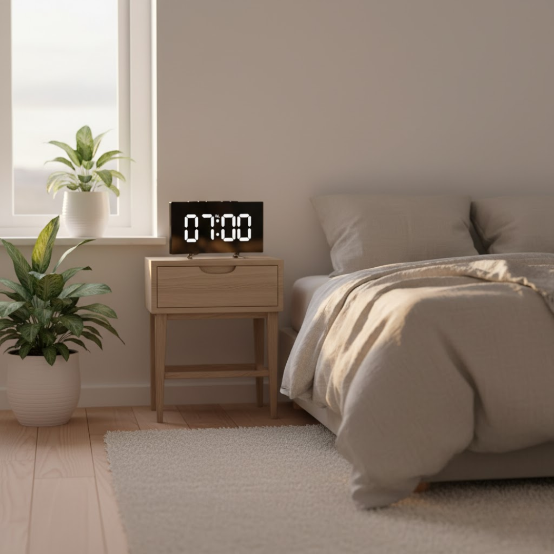Digital Curved Alarm Clock