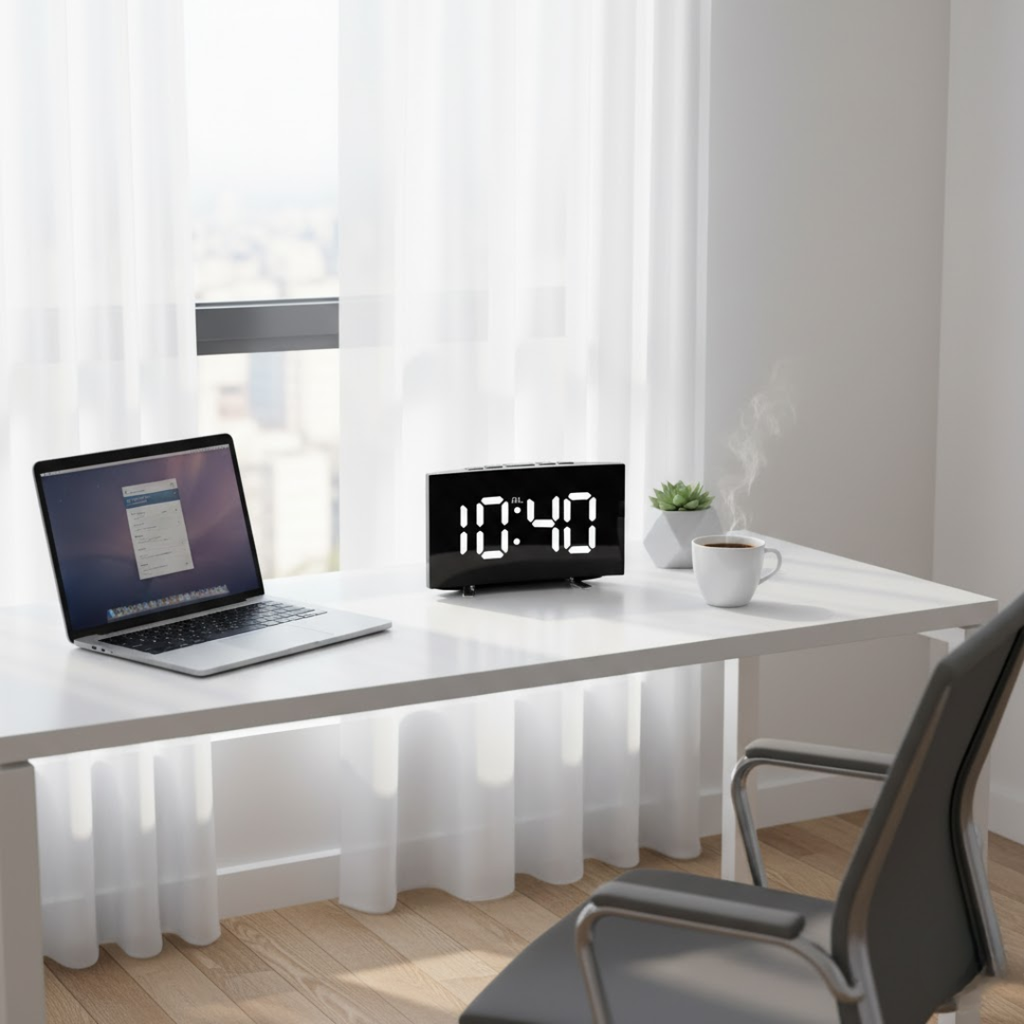 Digital Curved Alarm Clock