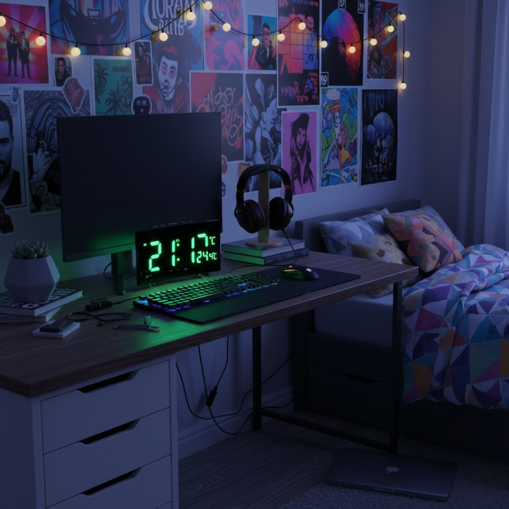 Digital Curved Alarm Clock