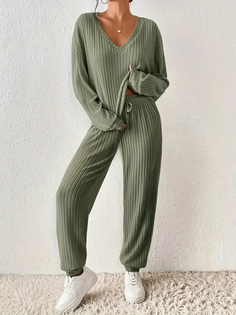 Women’s Ribbed Loungewear Set